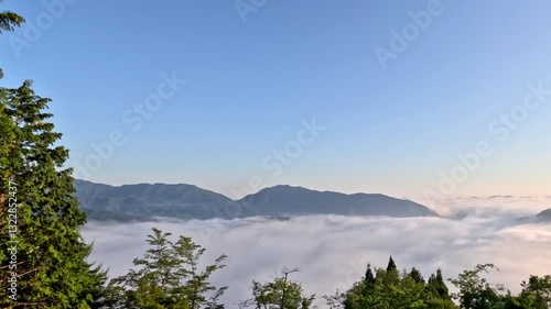 雲海の竹田城 タイムラプス