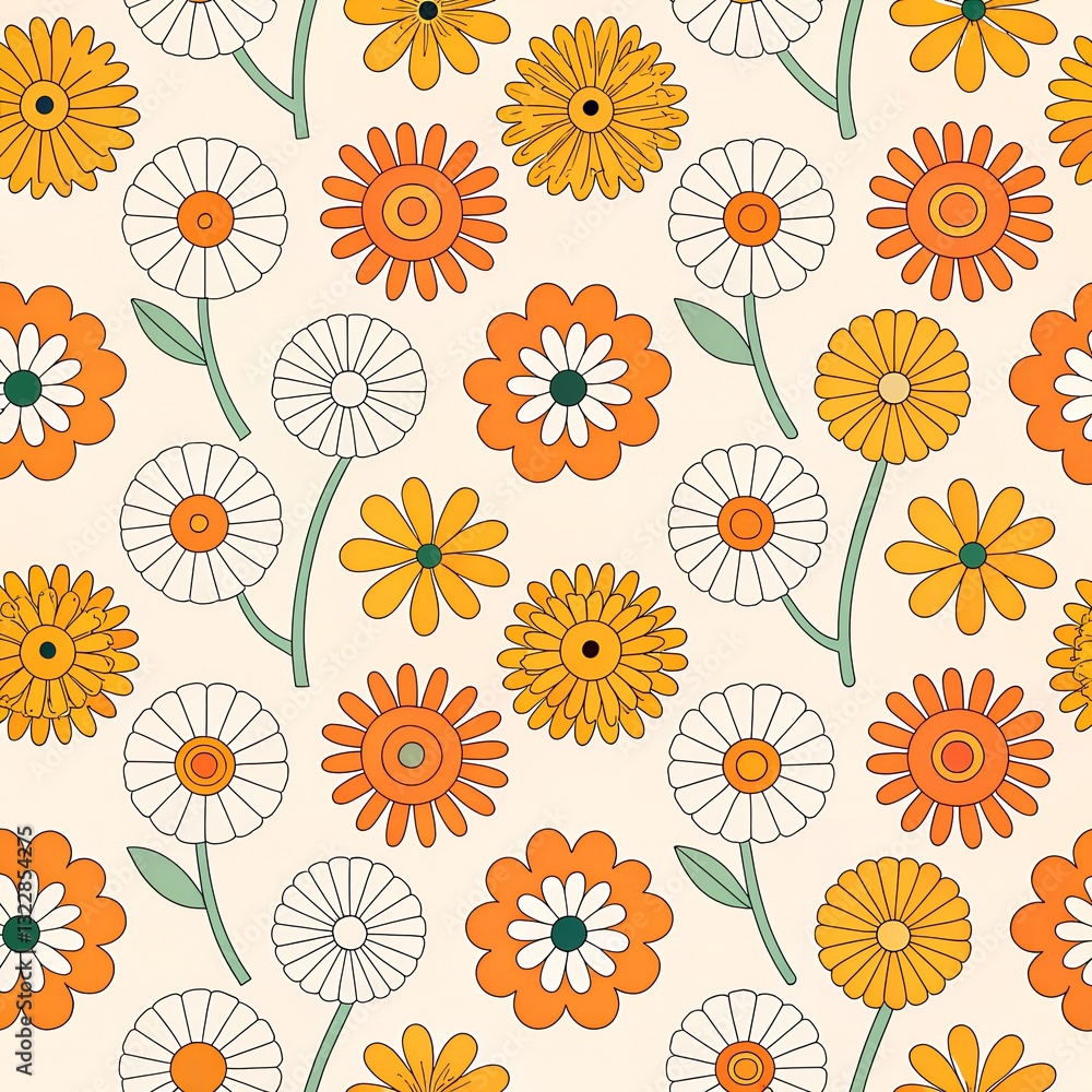 colorful pattern of various flowers colorful pattern of various flowers