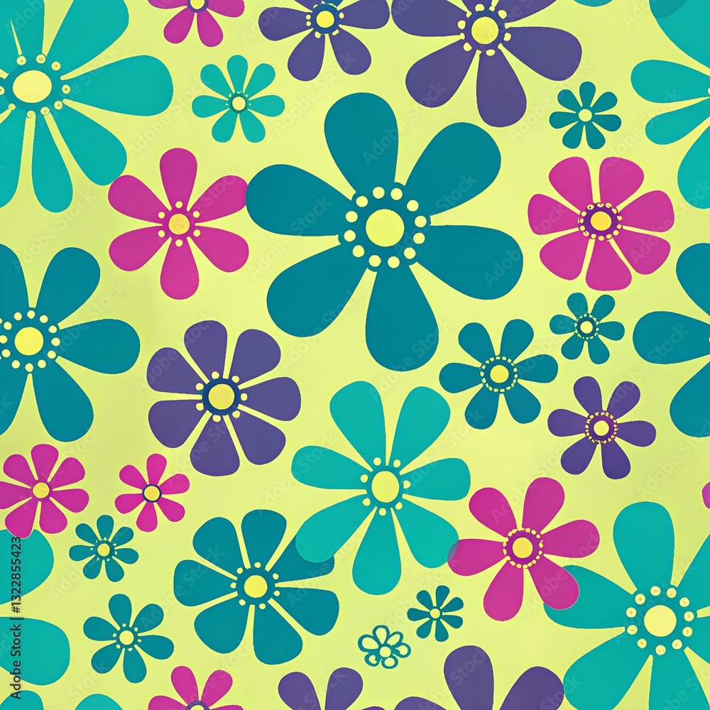 Fototapeta premium colorful pattern of various flowers 
