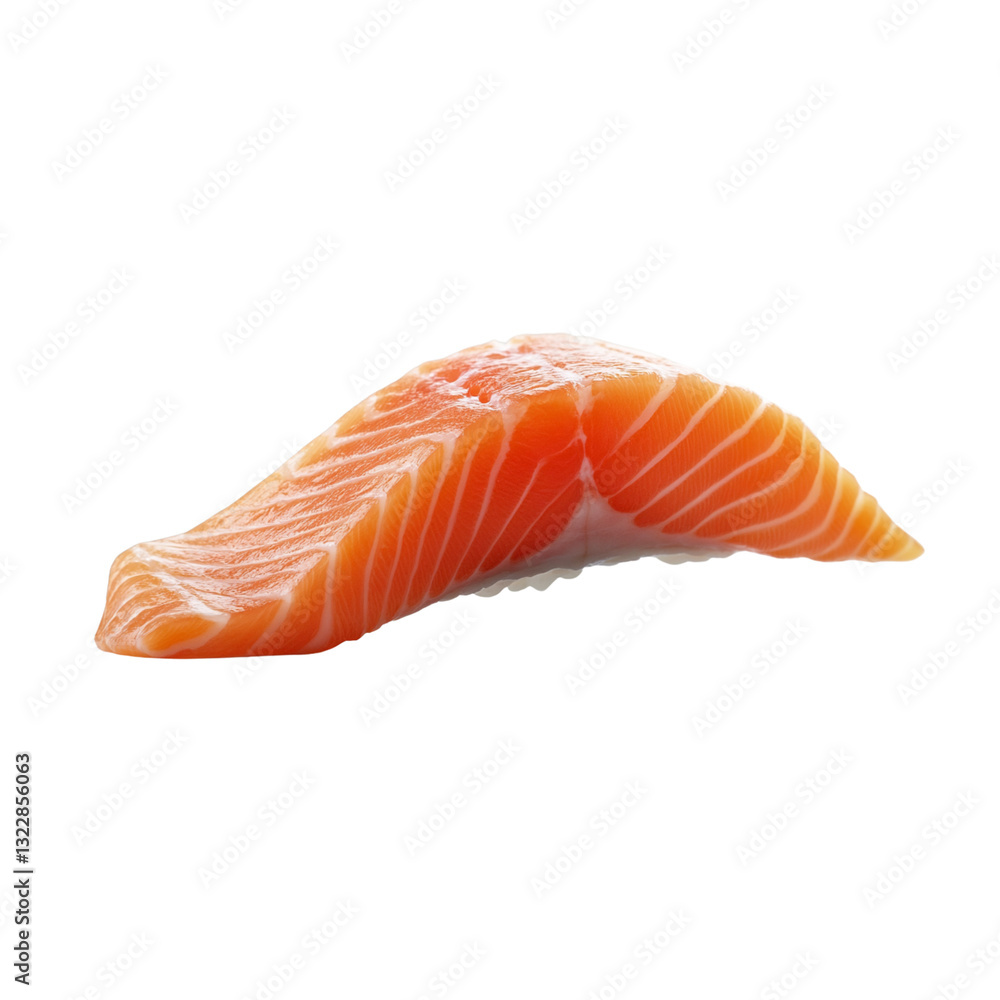 Fresh salmon fillet with vibrant color and texture