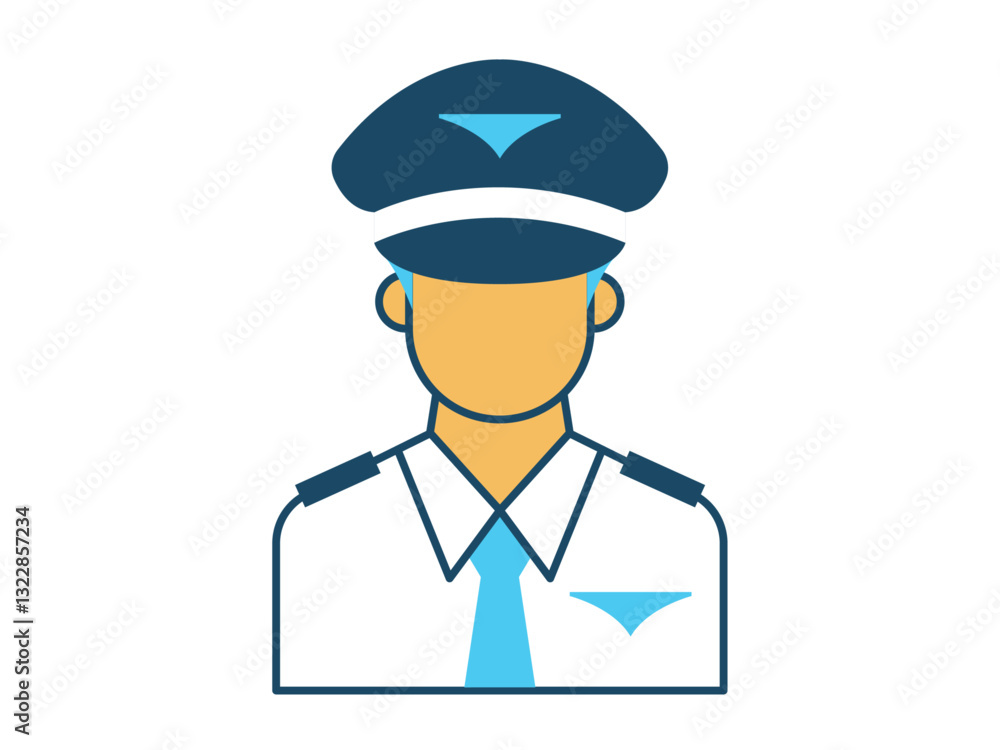 Pilot icon. Profession vector icon concept. Simple vector line icon. Pilot icon. Profession vector icon concept. Simple vector line icon.
