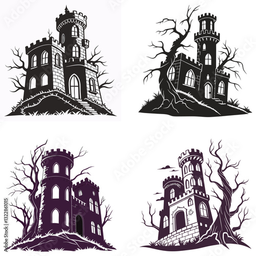 Enchanted Fortress Silhouettes.