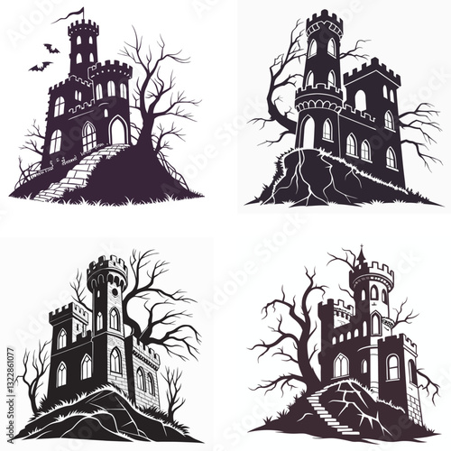 Enchanted Fortress Silhouettes.