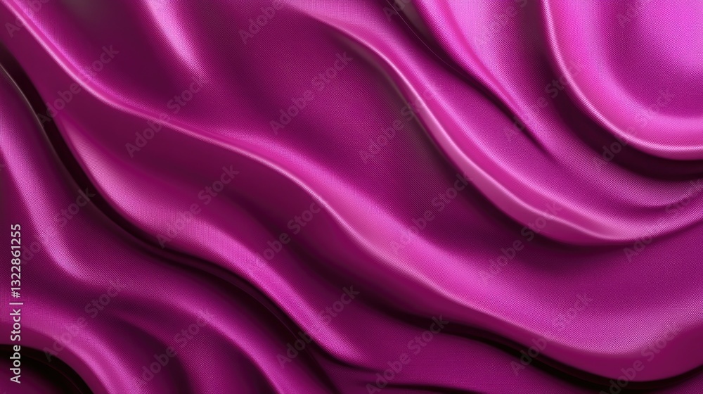 Obraz premium Luxurious Deep Purple Silk Fabric Drapery Abstract Background Texture