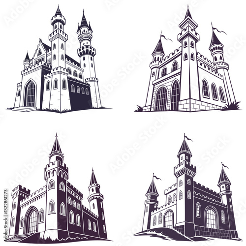 Enchanted Fortress Silhouettes.