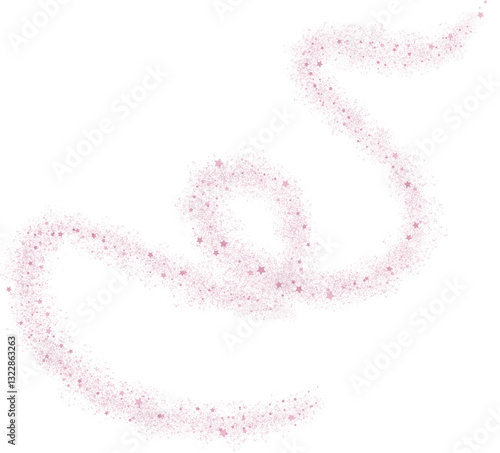 Pink swirl star dust glitter