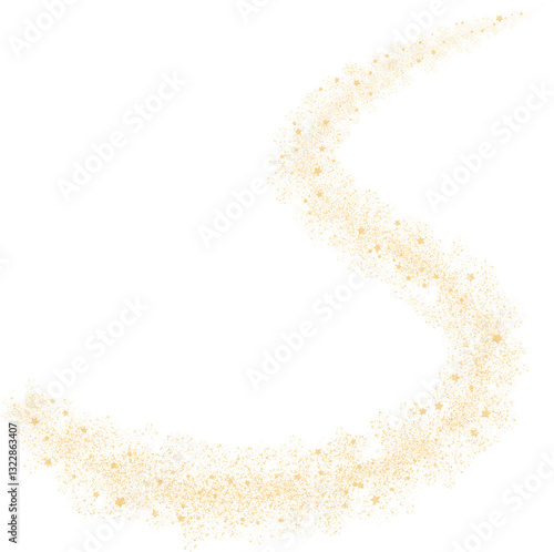 Gold swirl star dust glitter