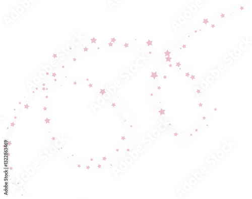 Pink swirl star dust glitter