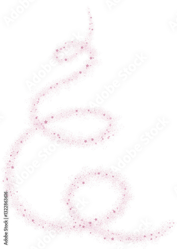 Pink swirl star dust glitter