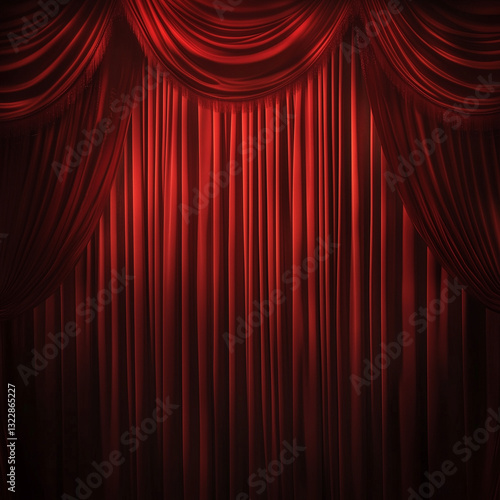 Wallpaper Mural Luxurious heavy theater curtains in a broadway setting exude opulent drama and timeless modern elegance Torontodigital.ca
