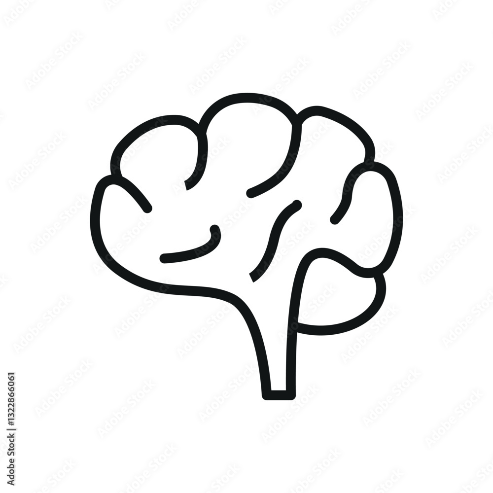Brain icon represents intelligence and creativity, perfect for neuroscience, mental health, education, and innovation-themed designs. Brain icon represents intelligence and creativity, perfect for neuroscience, mental health, education, and innovation-themed designs.
