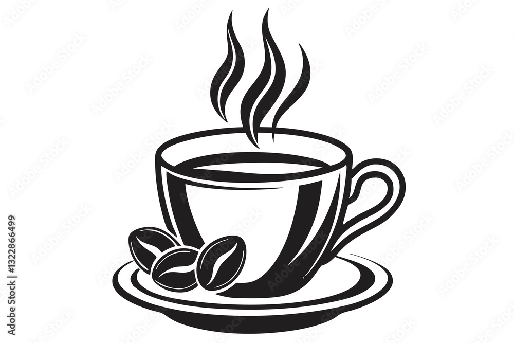 Obraz premium Coffee Cup Silhouette