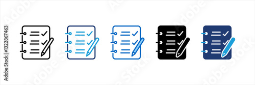 To Do List Multi Style Icon Set