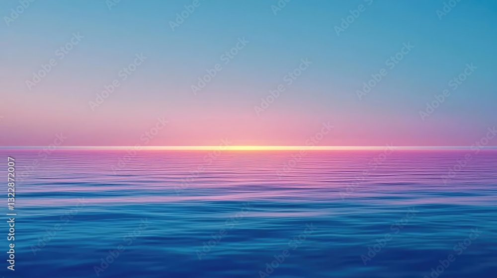 Obraz premium Abstract concept art background idea. A serene ocean view at sunset with vibrant colors reflecting on calm waters.