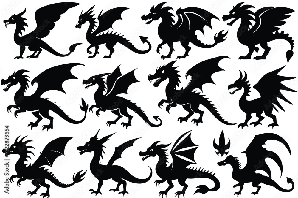 Simple dragon silhouette Simple dragon silhouette