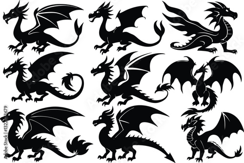 Simple dragon silhouette