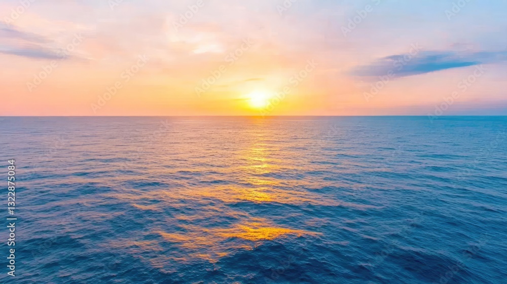 Aerial landscape abstract background concept. Vibrant sunset over calm ocean waters reflecting colorful skies. Aerial landscape abstract background concept. Vibrant sunset over calm ocean waters reflecting colorful skies.