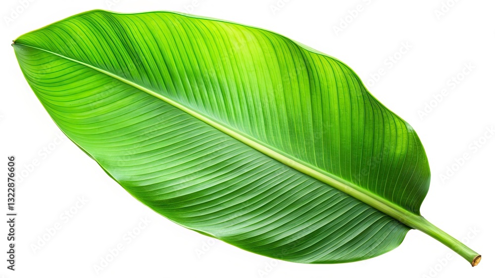 Isolated Banana Leaf, Clipping Path, White Background, Stock Photo, High-Resolution Image, Green Leaf, Tropical Plant, Food Photography, Nature Photography, Botanical Image Isolated Banana Leaf, Clipping Path, White Background, Stock Photo, High-Resolution Image, Green Leaf, Tropical Plant, Food Photography, Nature Photography, Botanical Image