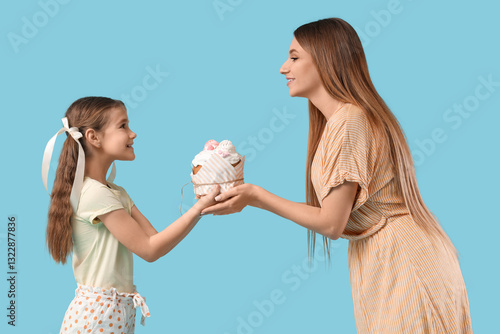 Beautiful young woman and h...