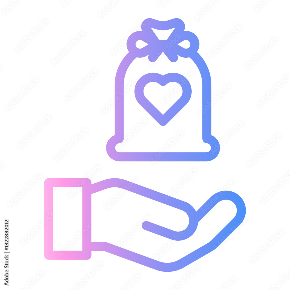 donation Line Gradient Icon donation Line Gradient Icon