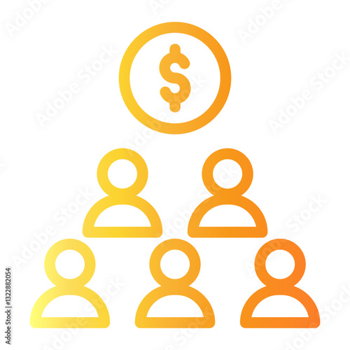 funding Line Gradient Icon