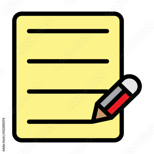 Script Page Vector Filled Icon Design