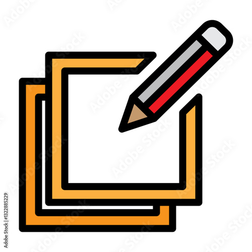 Copy Editing Vector Filled Icon Design