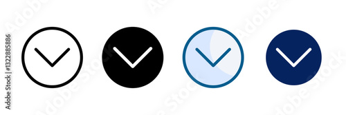 Dropdown Icon Set Multiple Style Collection