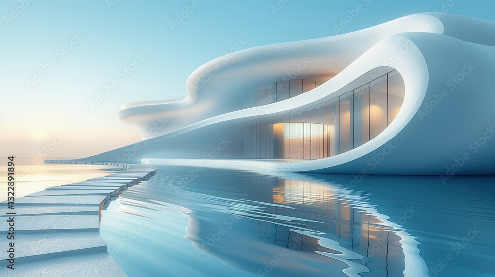 Modern streamlined architecture and flooring Modern streamlined architecture and flooring
