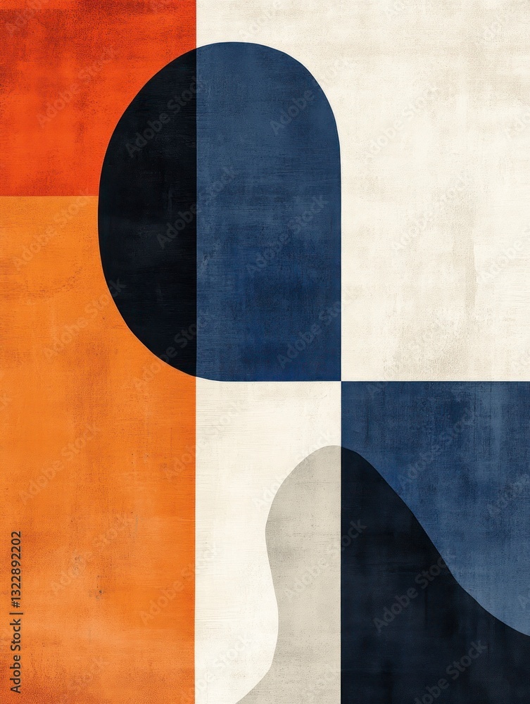 Abstract Geometric Art with Circles and Rectangles in Earthy Tones Abstract Geometric Art with Circles and Rectangles in Earthy Tones