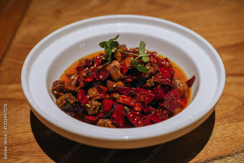 Cold rabbit is a famous cold dish in Sichuan cuisine. It is made from rabbit meat, which is marinated in a mixture of spices and sauces and then boided.