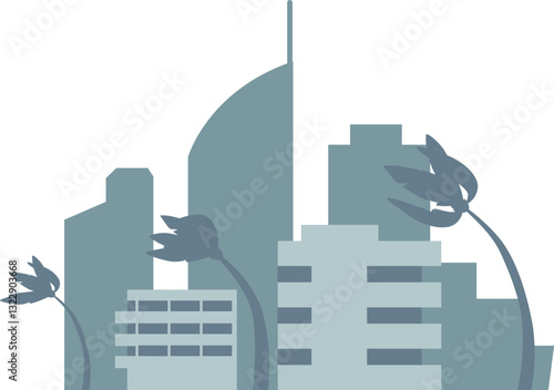 Hurricane in city natural disaster