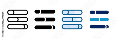 Progress Bar Icon Set Multiple Style Collection