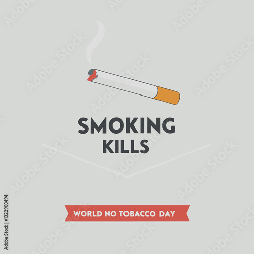 World No Tobacco Day T-Shirt - Smoking Kills - Anti-Smoking Slogan Apparel