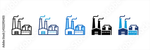 Factory Multi Style Icon Set