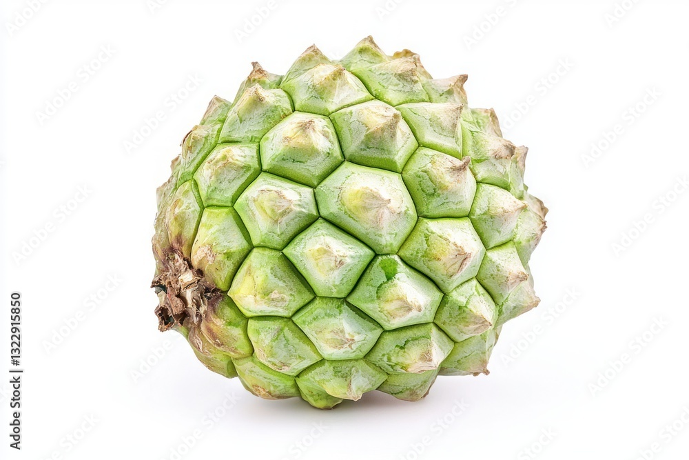 Exotic Green Pinecone in Detailed Macro Shot against White Backdrop Capturing Textural Brilliance and Natural Beauty Exotic Green Pinecone in Detailed Macro Shot against White Backdrop Capturing Textural Brilliance and Natural Beauty