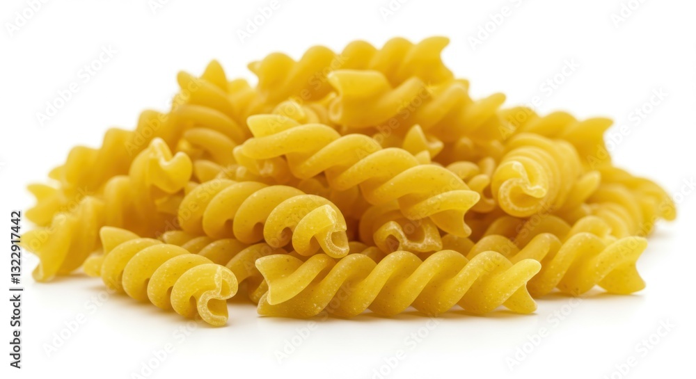 Pasta, fusilli, golden yellow, macro photography, shallow depth of field, textured, uncooked, dry pasta, Italian cuisine, curly pasta shapes, vibrant color, food photography, close-up, heap of pasta, Pasta, fusilli, golden yellow, macro photography, shallow depth of field, textured, uncooked, dry pasta, Italian cuisine, curly pasta shapes, vibrant color, food photography, close-up, heap of pasta,