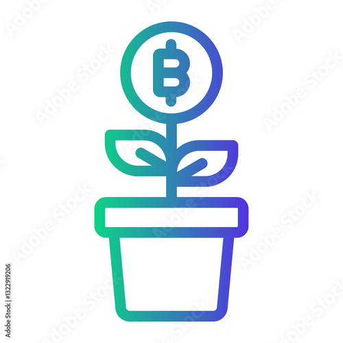 grow Line Gradient Icon
