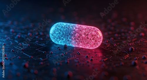 wallpaper, development, A digital representation of a pill on a network background symbolizes ai-driven precision medicine., 