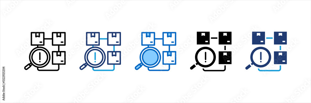 Supply Disruption Multi Style Icon Set Supply Disruption Multi Style Icon Set