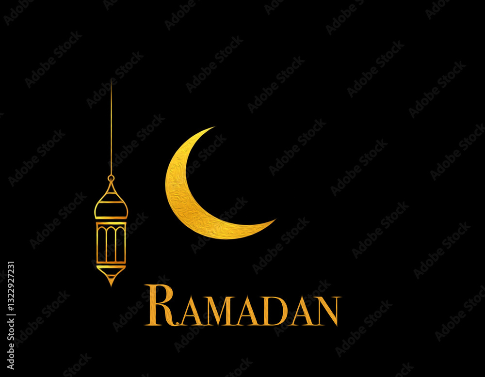 Obraz premium Printable pattern for wall decorations, covers, wallpapers, greeting cards on the occasion of a Muslim holiday. Ramadan . Oil painting