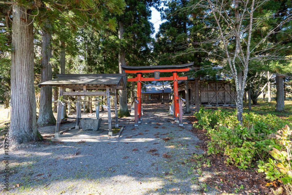 Naklejka premium Historic old road “Salt Road” which is also a long distance hiking course and its surroundings