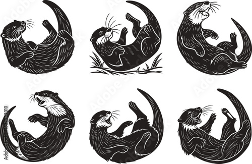 Otter Silhouette Collection.
