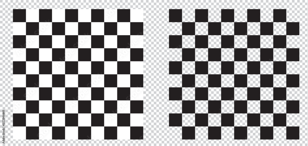 Fototapeta premium Checkered Seamless Pattern Board Checker Chess Black White Tile