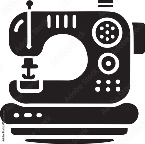 sewing machine and needle silhouette vector, sewing machine and needle vector illustration, sewing machine and needle logo vector, sewing machine and needle silhouette vector black and white