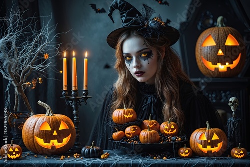 Wicked Halloween Still Life: Enigmatic Spells, Strange Shadows, and Haunting Folklore