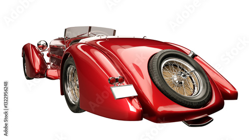 Schilderij op canvas Classic Vintage Convertible Car with Chrome Details