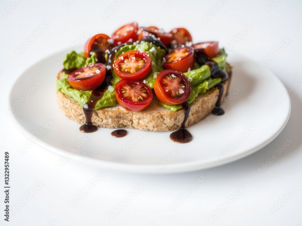 Avocado Toast with Cherry Tomatoes and Balsamic Glaze Avocado Toast with Cherry Tomatoes and Balsamic Glaze