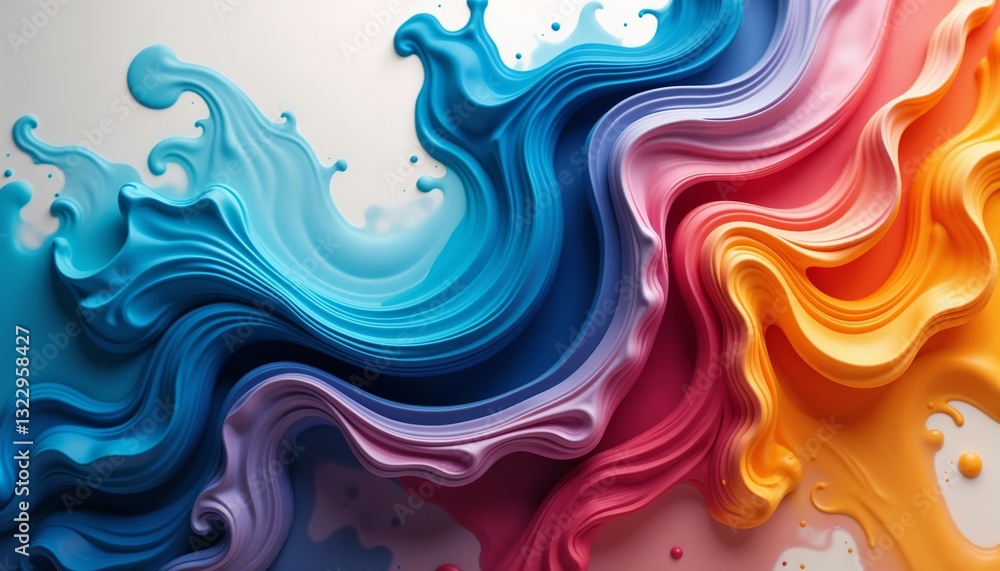 Vibrant Swirls of Color in Abstract Style Vibrant Swirls of Color in Abstract Style