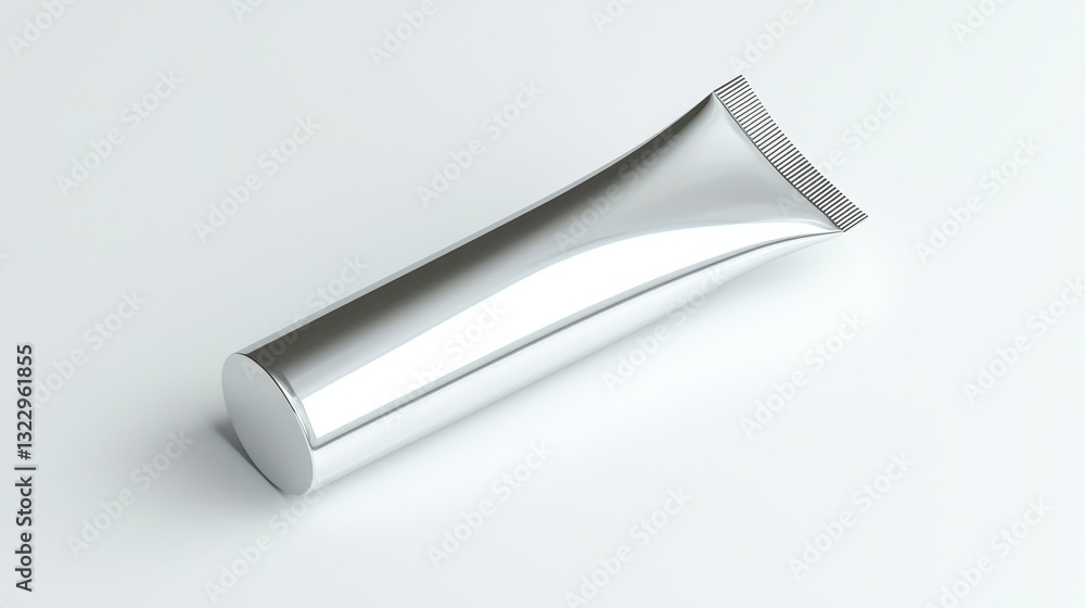 Metallic Silver Tube Mockup for Cosmetics Product Packaging Display Presentation Blank Template 3D Render Metallic Silver Tube Mockup for Cosmetics Product Packaging Display Presentation Blank Template 3D Render